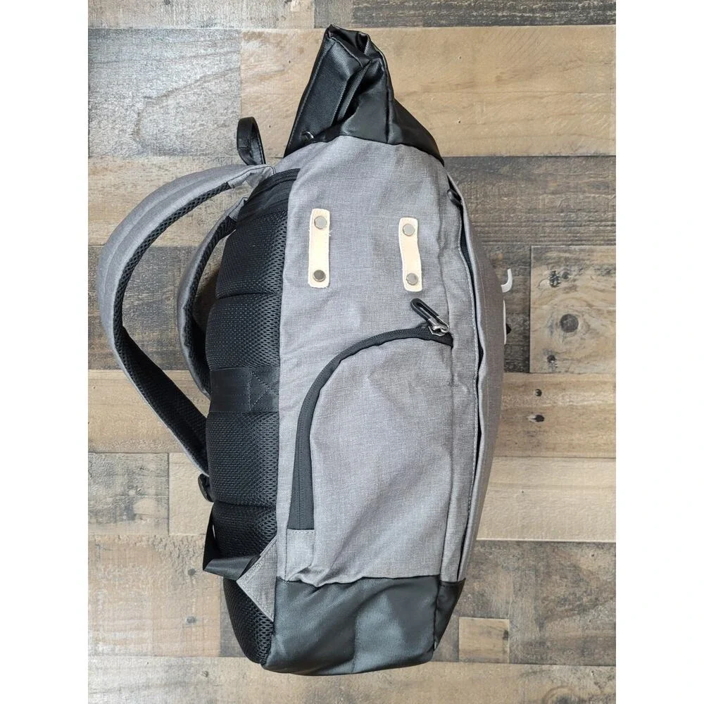 NWT Tocode Laptop BackPack Roll Top‎ USB Anti Theft DaypackWater Repellent Gray